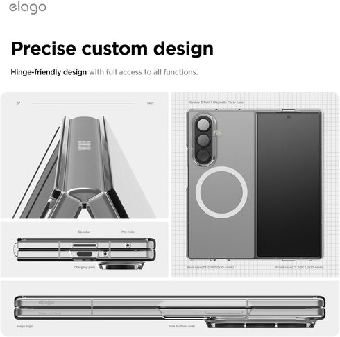 elago Samsung Galaxy Z Fold 7 Case Magnetic Clear